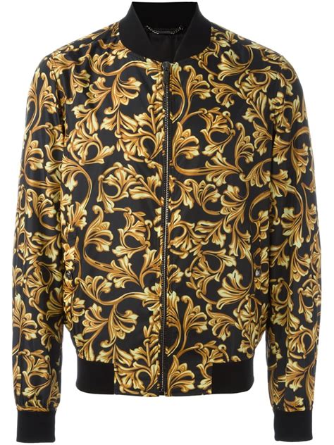 versace bomberjacke schwarz|versace bomber jacket men's.